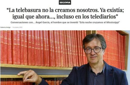 Entrevista a Santiago García en El Adelantado de Segovia: “La telebasura no la creamos nosotros. Ya existía; igual que ahora…, incluso en los telediarios”