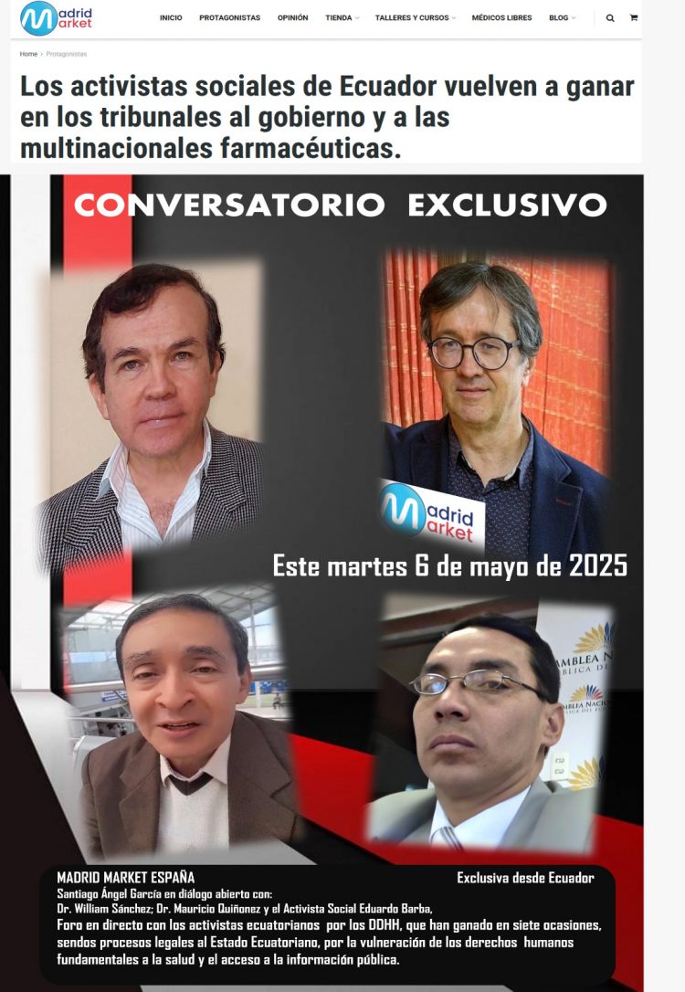“Tenemos una demanda contra la OMS, UPS y la Federación de Médicos del Ecuador por su actitud cobarde ante todo lo que ha sucedido”, acusa el abogado William Sánchez